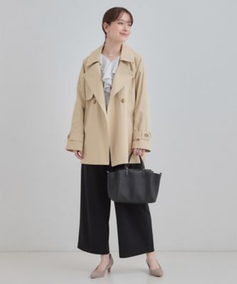 S－LL／撥水】通勤やお出かけにも活躍 ミドルトレンチコート
