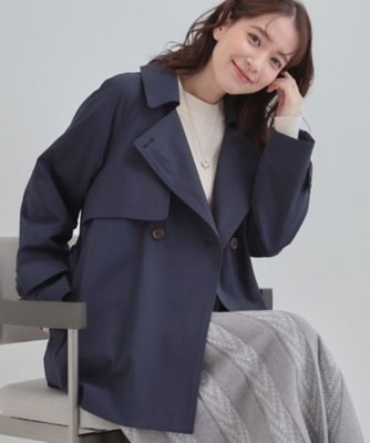 S－LL／撥水】通勤やお出かけにも活躍 ミドルトレンチコート