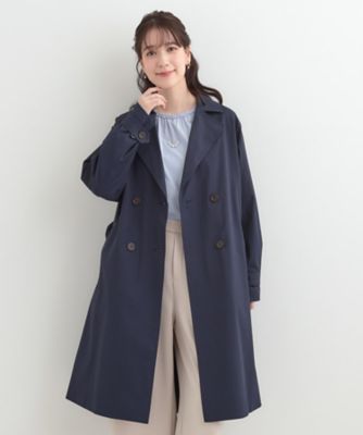 S－LL／撥水】通勤やお出かけにも活躍 ロングトレンチコート
