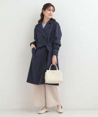 S－LL／撥水】通勤やお出かけにも活躍 ロングトレンチコート