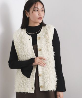 OPAQUE.CLIP (Women)/オペークドットクリップ ループヤーンニットベスト(2002570026) シロ003 トップス【三越伊勢丹/公式】