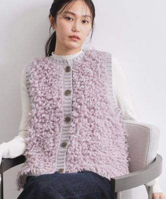 OPAQUE.CLIP (Women)/オペークドットクリップ ループヤーンニットベスト(2002570026) パープル080 トップス【三越伊勢丹/公式】