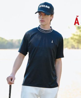 ＜ADABAT STREAM(Women/Men)＞３Ｄロゴジャカード半袖モックＴ（２００２５７０３０８）