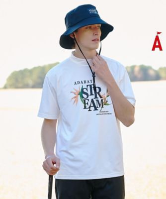 ＜ADABAT STREAM(Women/Men)＞フラワープリント半袖モックＴ（２００２５７０３１５）