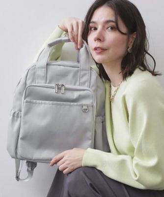 ＜OPAQUE.CLIP (Women)＞フロントポケットデザインリュック【２ＷＡＹ／マルチポケット】（２００２５７０３２２）