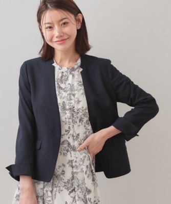 【SALE】ノーカラージャケット ＆ビスチェセット 美品 接触冷感／吸水速乾】ノーカラージャケット／セットアップ対応可
