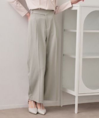 ＜index (Women)＞ストレッチ２タックワイドパンツ／セットアップ対応可【洗濯機ＯＫ／接触冷感／吸水速乾／防シワ】（２００２５７０３２９）