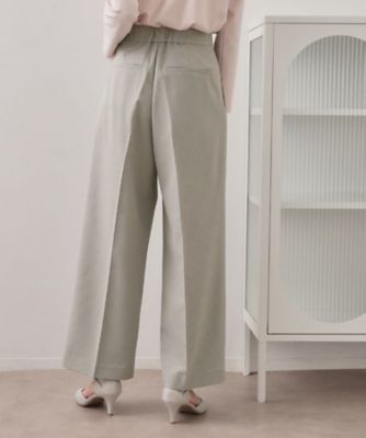 ストレッチ2タックワイドパンツ／セットアップ対応可【洗濯機OK