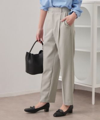 ストレッチテーパードパンツ／セットアップ可【洗濯機OK／接触冷感