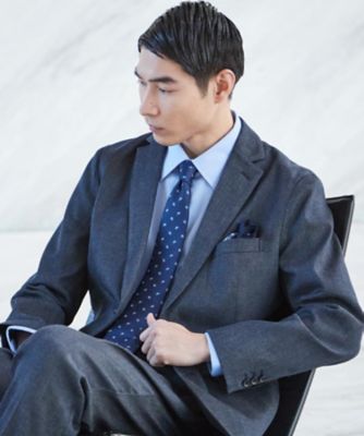 ライトエバーデニム ジャケット 洗濯機OK／ストレッチ／セットアップ