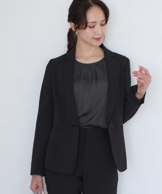 手洗い可／日本製／伸縮性／スーツ可】テーラードジャケット