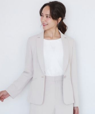 手洗い可／日本製／伸縮性／スーツ可】テーラードジャケット