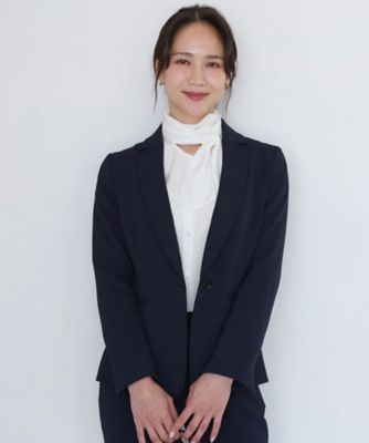 手洗い可／日本製／伸縮性／スーツ可】テーラードジャケット