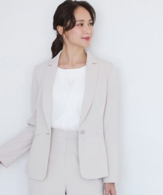 手洗い可／日本製／伸縮性／スーツ可】テーラードジャケット