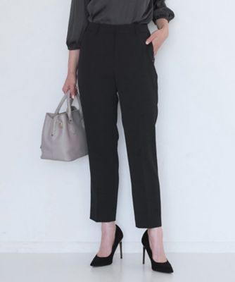 ＜COUP DE CHANCE (Women)＞【手洗い可／日本製／伸縮性／スーツ可】センタープレス入りテーパードパンツ（２００２５７０５１５）