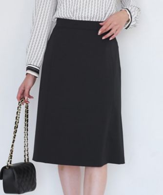 ＜COUP DE CHANCE (Women)＞【手洗い可／日本製／伸縮性／スーツ可】セミフレアスカート（２００２５７０５１６）