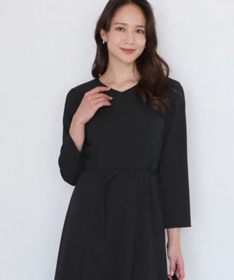 手洗い可／日本製／伸縮性／セットアップ可】共地ベルト付フレア