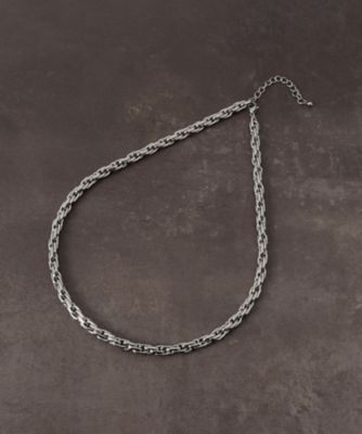 オーバーラップ チェーン ステンレス ネックレス ユニセックス