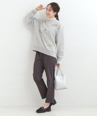 洗濯機可】小さめ刺繍で大人見え アソート裏起毛スウェット
