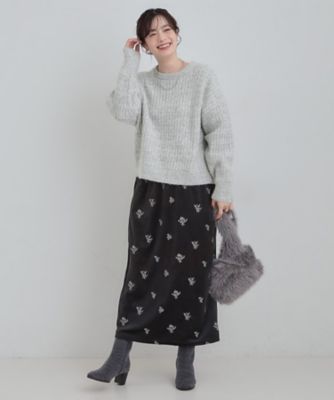 あつこ様ご予約　未使用　ルネ　ワフッル生地　重ね編みニットフーディー AZUL BY MOUSSY | ワッフル編みマットモールニット (ニット ) |SHEL