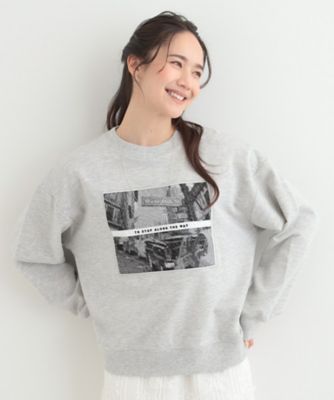 s－LL】カジュアルすぎない大人のフォト刺繍裏毛スウェット