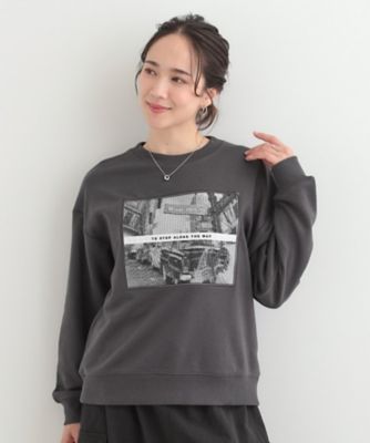 s－LL】カジュアルすぎない大人のフォト刺繍裏毛スウェット