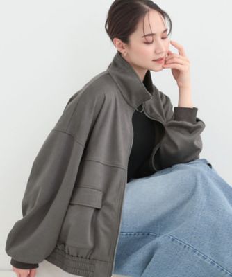 カットスエードスタンドブルゾン（2002572647） | SHOO LA