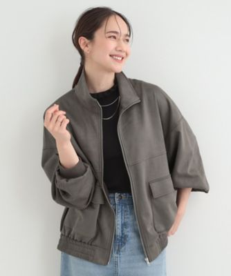 【新品】かなりお買い得⭐︎Elastic ブルゾン　これからのシーズン大活躍！ とろける手触り カットスエードスタンドブルゾン
