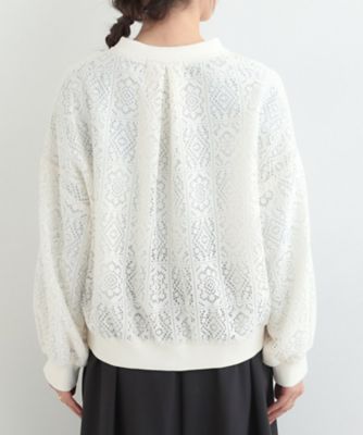 ちょうどいい華やかさ ふんわりレースブルゾン（2002572652