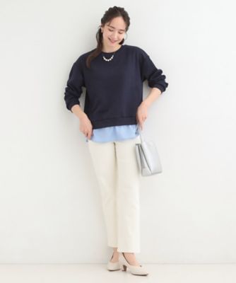 洗濯機可／S－LL】1枚でサマ見え ラメニットソー レイヤード風