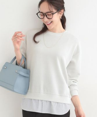 洗濯機可／S－LL】1枚でサマ見え ラメニットソー レイヤード風