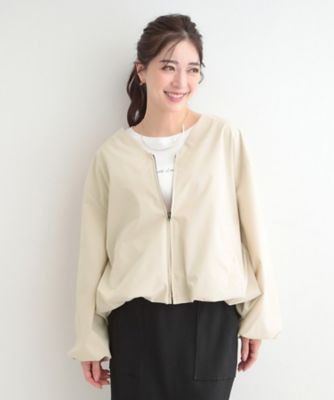 定価25000円バルーンフレア ブルゾン ISETAN 防風／撥水／S－LL】お顔回りすっきり見え Vネックバルーン
