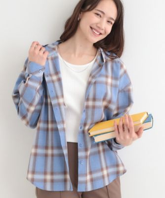 洗濯機可／S－LL】涼しげで軽やかな フードチェックシャツ