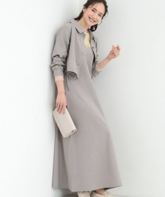 ＜SHOO LA RUE (Women)＞【２点セット／Ｓ－ＬＬ】おとなの抜け感　ショート丈シャツ＋キャミワンピース（２００２５７２６９６）