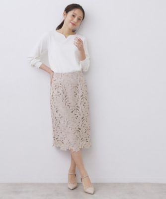 新品タグ付✨エブール コードレーススカート オールシーズン 36 定価9.8万 新品タグ付✨エブール コードレーススカート オールシーズン 36 定価9.8万