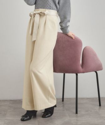 ＜COUTURE BROOCH (Women)＞【上品華やか・通勤】ラメツイード　ワイドパンツ（２００２５７３５０８）