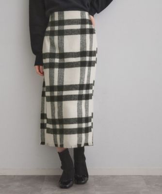 ＜COUTURE BROOCH (Women)＞起毛チェックＩラインスカート（２００２５７３５１７）