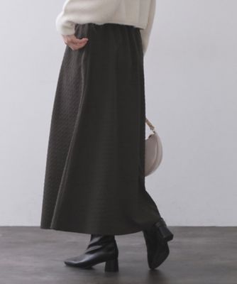 チドリエンボスフレアスカート【洗濯機OK】（2002573521