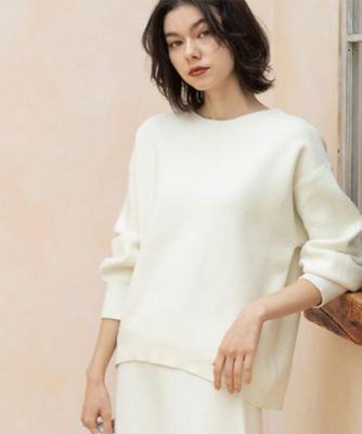 サイド編地切替ニットトップス／セットアップ対応【洗濯機ＯＫ】（２００２５７４９１５）