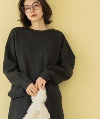 サイド編地切替ニットトップス／セットアップ対応【洗濯機ＯＫ】（２００２５７４９１５）