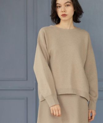 サイド編地切替ニットトップス／セットアップ対応【洗濯機OK