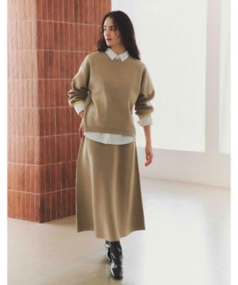 ニットフレアスカート／セットアップ対応【洗濯機OK