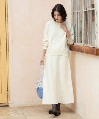 ニットフレアスカート／セットアップ対応【洗濯機OK