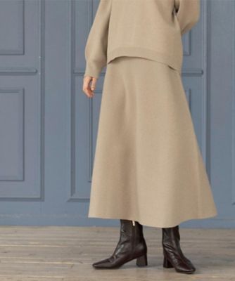 ニットフレアスカート／セットアップ対応【洗濯機OK