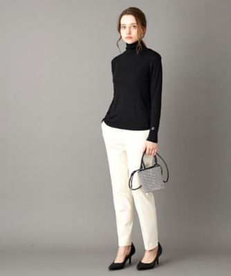 インナー使いに最適／しっとり暖かな保湿素材】タートルネックプル