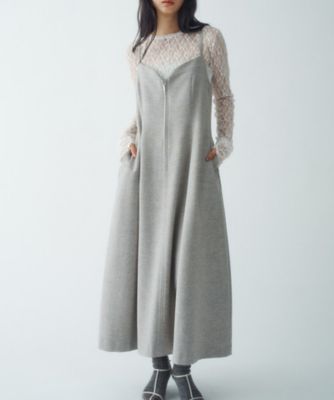 CODE A (Women)/コードエー tweed zip cami dress(2002575116) グレー411 ワンピース・ドレス【三越伊勢丹/公式】