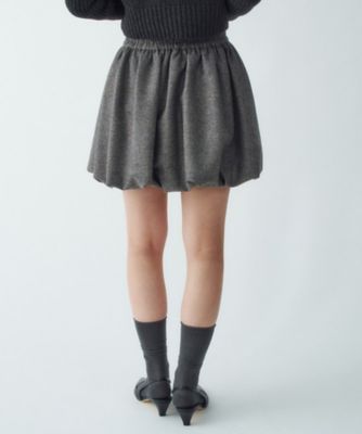 tweed balloon mini skirt