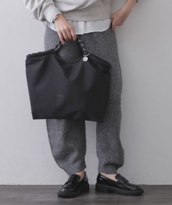 軽量／A4対応】ロープハンドルドロストミドルトートバッグ 