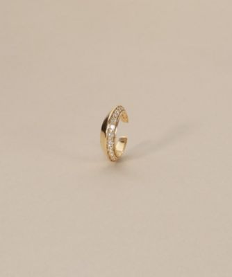 ＜COCOSHNIK (Women)＞Ｋ１０ダイヤモンド　しのぎテーパード　イヤーカフ（２００２５７５１４２）