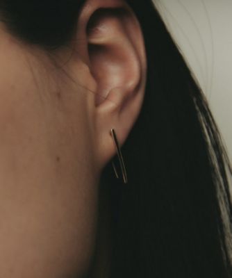 ガ*ア様 美品 K10 カーブバーピアス ガ*ア様 美品 K10 カーブバーピアス